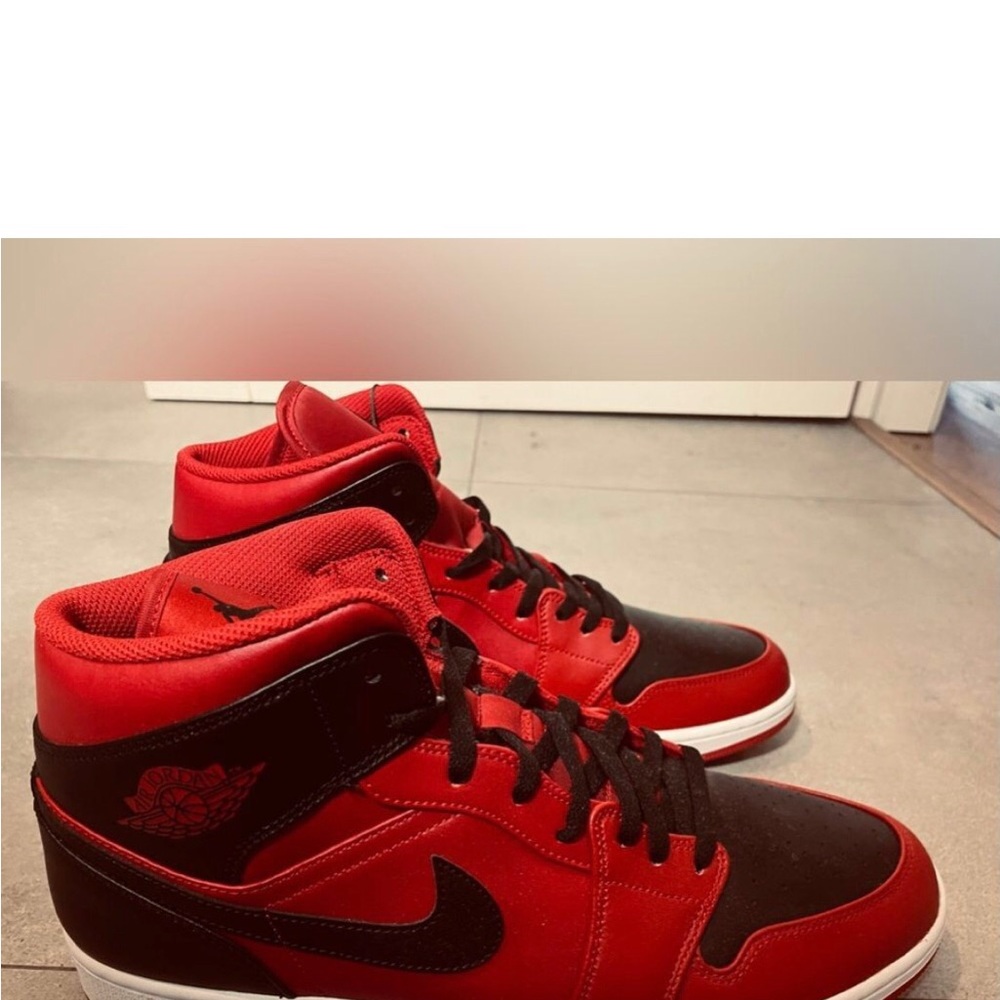 Jordan Red and Black Athletic Shoes